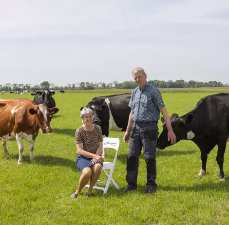 Joke and Evert van Dijk owner dairy farm